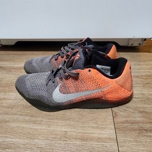 Nike  Kobe XI Gray and Orange Sneakers Size 9